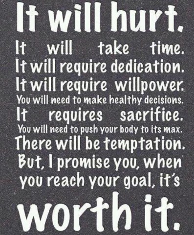 It may hurt but worth it
